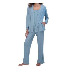 NEW Live 2 Lounge 4-Piece Women's S Essential Set Cardigan Tee Tank & Jogger